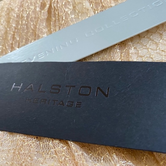 NWT - HALSTON Evening Strapless Fitted Dress- Gold - Picture 8 of 10